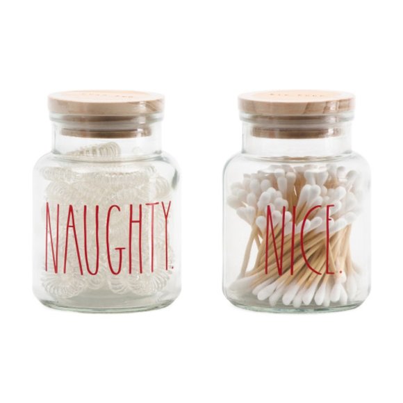 Rae Dunn Other - RAE DUNN Naughty & Nice Glass Jar Set